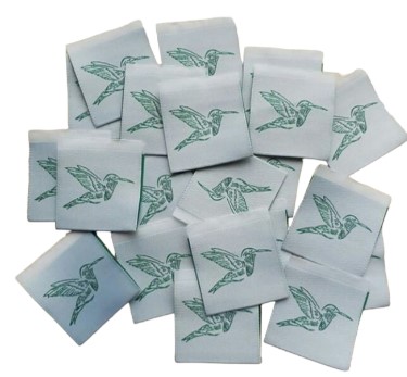 Jacquard- Etiketten. Webetiketten